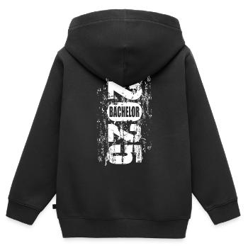 Bachelor 2025 Vintage - Kinder Premium Organic Zip Hoodie - Schwarz - Hinten - AI Model Kid Male (0cm)