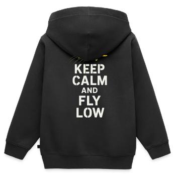 Cadeau de pilote d’agriculture de l’aviation rurale - Sweat Premium à capuche zippé enfant bio - noir - Dos - AI Model Kid Male (0cm)