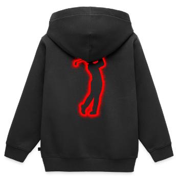 Golfer Golfspieler Golfen Jungen Herren Golf - Kinder Premium Organic Zip Hoodie - Schwarz - Hinten - AI Model Kid Male (0cm)