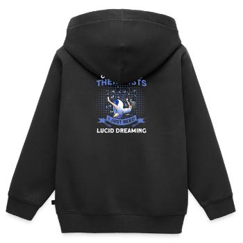 Spukhaus Geisterjäger Geisterjagd Geschenk - Kinder Premium Organic Zip Hoodie - Schwarz - Hinten - AI Model Kid Male (0cm)