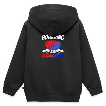 Trading Card Playing Card Card Game Gift - Kids Premium Organic Zip-up Hoodie - black - Back - AI Model Kid Male (0cm)