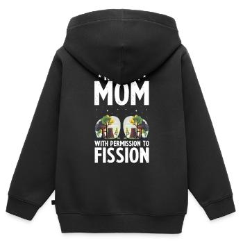 Nuklearingenieur für Kernkraftwerk und Kernenergie - Kinder Premium Organic Zip Hoodie - Schwarz - Hinten - AI Model Kid Male (0cm)
