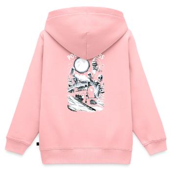 Haunted Polar Express - Kids Premium Organic Zip-up Hoodie - rose - Back - AI Model Kid Female (0cm)