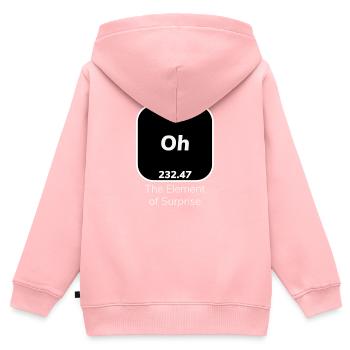 Oh l’élément de surprise - Sweat Premium à capuche zippé enfant bio - rose - Dos - AI Model Kid Female (0cm)