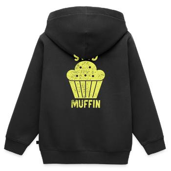 Stud Muffin - Sweat Premium à capuche zippé enfant bio - noir - Dos - AI Model Kid Male (0cm)