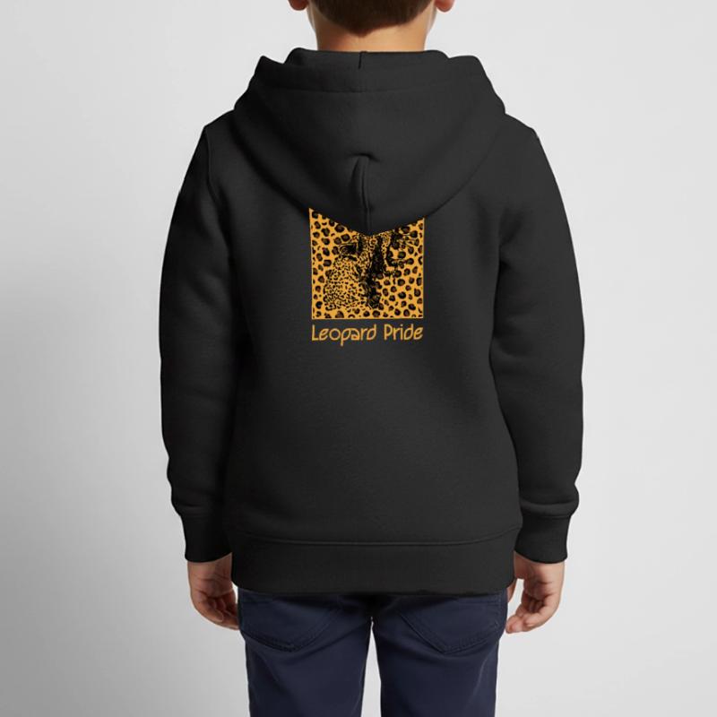 Leopard animal leopard pattern cat Kids Premium Organic Zip-up Hoodie