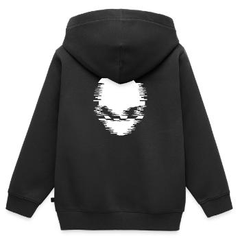 Außerirdischer außerirdischer Besucher - Kinder Premium Organic Zip Hoodie - Schwarz - Hinten - AI Model Kid Male (0cm)