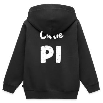 Cutie Pi - Mathématiques - Sweat Premium à capuche zippé enfant bio - noir - Dos - AI Model Kid Male (0cm)