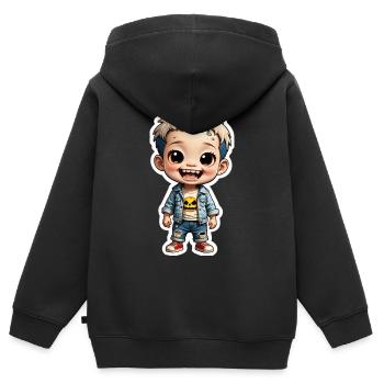 Halloween - cute kids zombie - Kids Premium Organic Zip-up Hoodie - black - Back - AI Model Kid Male (0cm)