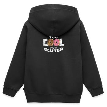 Too Cool For Gluten For Celiac Awareness - Kids Premium Organic Zip-up Hoodie - black - Back - AI Model Kid Male (0cm)