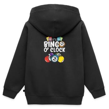 It's Bingo O Clock - Kinder Premium Organic Zip Hoodie - Schwarz - Hinten - AI Model Kid Male (0cm)