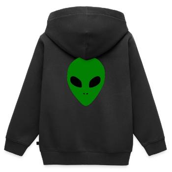 Aliens Alien Head - Kids Premium Organic Zip-up Hoodie - black - Back - AI Model Kid Male (0cm)