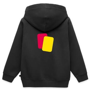 Referee cards football - Kids Premium Organic Zip-up Hoodie - black - Back - AI Model Kid Male (0cm)