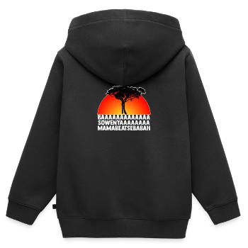 Leon King For - Kids Premium Organic Zip-up Hoodie - black - Back - AI Model Kid Male (0cm)