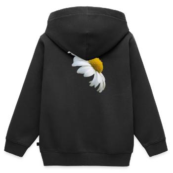Margeriten Margerite weiße Blume Gänseblume - Kinder Premium Organic Zip Hoodie - Schwarz - Hinten - AI Model Kid Male (0cm)