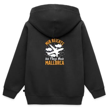 Mir Reichts Ich Fliege Nach Mallorca Auswanderer - Kinder Premium Organic Zip Hoodie - Schwarz - Hinten - AI Model Kid Male (0cm)