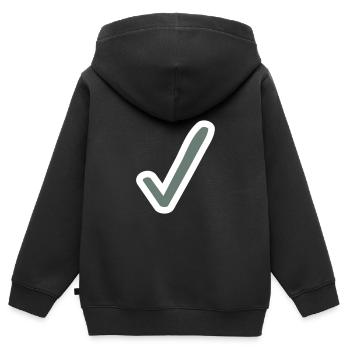 Check icon sketch - Kids Premium Organic Zip-up Hoodie - black - Back - AI Model Kid Male (0cm)