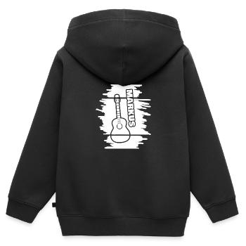 Guitar Markus - Kinder Premium Organic Zip Hoodie - Schwarz - Hinten - AI Model Kid Male (0cm)