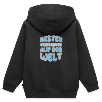 Vocation Facteur d’orgues - Sweat Premium à capuche zippé enfant bio - noir - Dos - AI Model Kid Male (0cm)