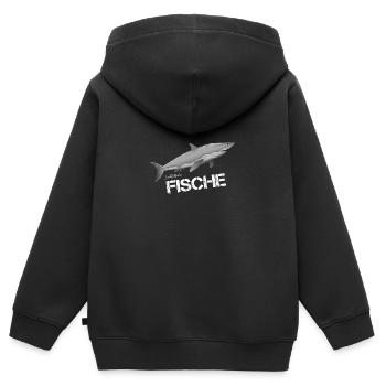Fische Sternzeichen Fische - Kinder Premium Organic Zip Hoodie - Schwarz - Hinten - AI Model Kid Male (0cm)