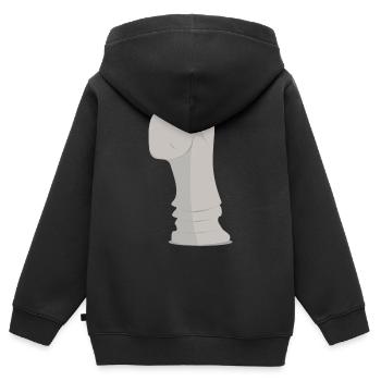 Weihnachtssocke - Kinder Premium Organic Zip Hoodie - Schwarz - Hinten - AI Model Kid Male (0cm)