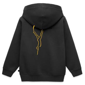 Freediver Apnoe - Kinder Premium Organic Zip Hoodie - Schwarz - Hinten - AI Model Kid Male (0cm)