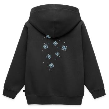 snowflakes - Kinder Premium Organic Zip Hoodie - Schwarz - Hinten - AI Model Kid Male (0cm)