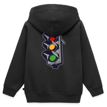 2541614 135318330 feux de circulation - Sweat Premium à capuche zippé enfant bio - noir - Dos - AI Model Kid Male (0cm)