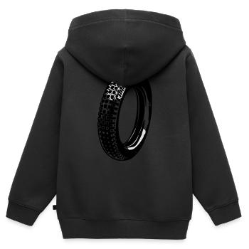 Tire 2farbig - Kids Premium Organic Zip-up Hoodie - black - Back - AI Model Kid Male (0cm)