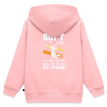 Volleyballer Spielerin Beachball Trainer - Kinder Premium Organic Zip Hoodie - Rosa - Hinten - AI Model Kid Female (0cm)