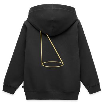 Scheinwerfer Lichtkegel Bühne Design - Kinder Premium Organic Zip Hoodie - Schwarz - Hinten - AI Model Kid Male (0cm)