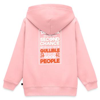 Horoscope Astrologie Ascendant - Sweat Premium à capuche zippé enfant bio - rose - Dos - AI Model Kid Female (0cm)