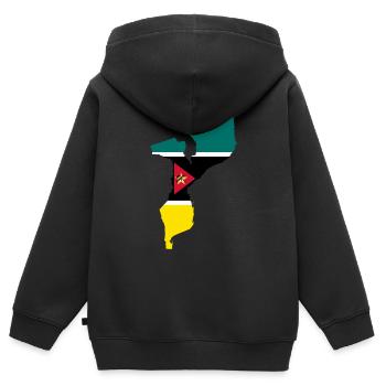Mozambique - Sweat Premium à capuche zippé enfant bio - noir - Dos - AI Model Kid Male (0cm)