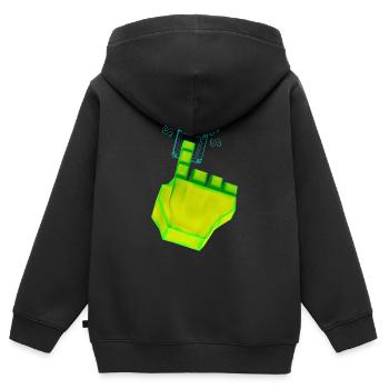 SUCCÈS - Sweat Premium à capuche zippé enfant bio - noir - Dos - AI Model Kid Male (0cm)