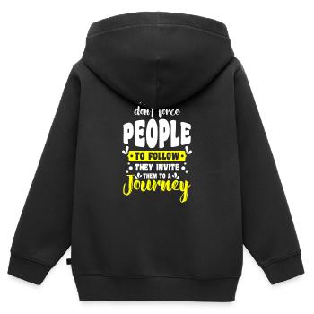 Chef Job Vorgesetzter Angestellter - Kinder Premium Organic Zip Hoodie - Schwarz - Hinten - AI Model Kid Male (0cm)