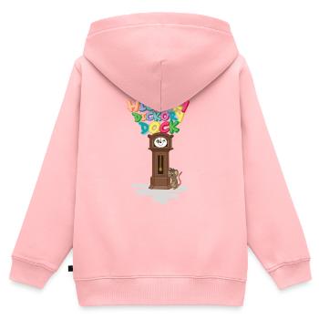 Hickory Dickory Dock - Kinder Premium Organic Zip Hoodie - Rosa - Hinten - AI Model Kid Female (0cm)