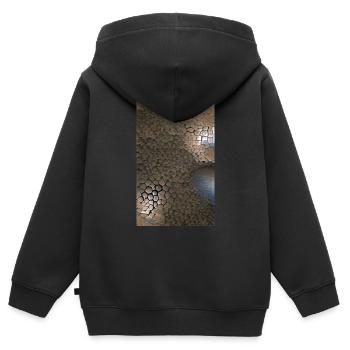 Den Weg in ein 3D-Wunderland ebnen - Kinder Premium Organic Zip Hoodie - Schwarz - Hinten - AI Model Kid Male (0cm)