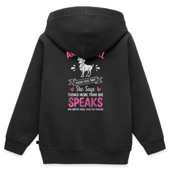 Bélier Superstition de naissance Minerva - Sweat Premium à capuche zippé enfant bio - noir - Dos - AI Model Kid Male (0cm)