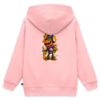 Jack o Lantern 02 - Kids Premium Organic Zip-up Hoodie - rose - Back - AI Model Kid Female (0cm)