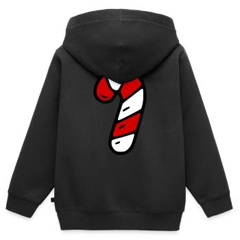 Zuckerstange - Kinder Premium Organic Zip Hoodie - Schwarz - Hinten - AI Model Kid Male (0cm)