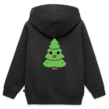 Kleiner Weihnachtsbaum - Kinder Premium Organic Zip Hoodie - Schwarz - Hinten - AI Model Kid Male (0cm)
