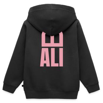 Bali Fischerhut - Kinder Premium Organic Zip Hoodie - Schwarz - Hinten - AI Model Kid Male (0cm)