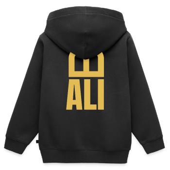 Bali Hoodie - Kinder Premium Organic Zip Hoodie - Schwarz - Hinten - AI Model Kid Male (0cm)