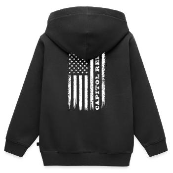 Flagge USA Capitol Reef Nationalpark Geschenk - Kinder Premium Organic Zip Hoodie - Schwarz - Hinten - AI Model Kid Male (0cm)