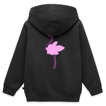 Storch - Kinder Premium Organic Zip Hoodie - Schwarz - Hinten - AI Model Kid Male (0cm)