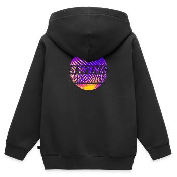 Balle Swing Disko - Sweat Premium à capuche zippé enfant bio - noir - Dos - AI Model Kid Male (0cm)