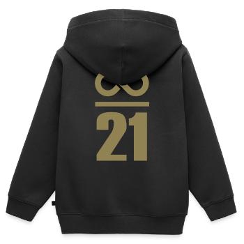 Unendlich durch 21 Millionen Bitcoin - Kinder Premium Organic Zip Hoodie - Schwarz - Hinten - AI Model Kid Male (0cm)