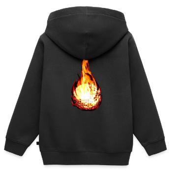 Boule de disco Fireball - Sweat Premium à capuche zippé enfant bio - noir - Dos - AI Model Kid Male (0cm)