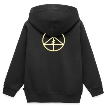 La lumière faucet. - Sweat Premium à capuche zippé enfant bio - noir - Dos - AI Model Kid Male (0cm)