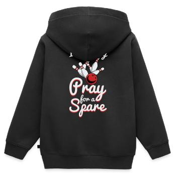 Je prie secrètement pour une scission - Sweat Premium à capuche zippé enfant bio - noir - Dos - AI Model Kid Male (0cm)